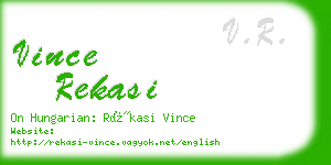 vince rekasi business card